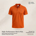 Orange Polyester Half Sleeve 140 GSM Polo T shirts