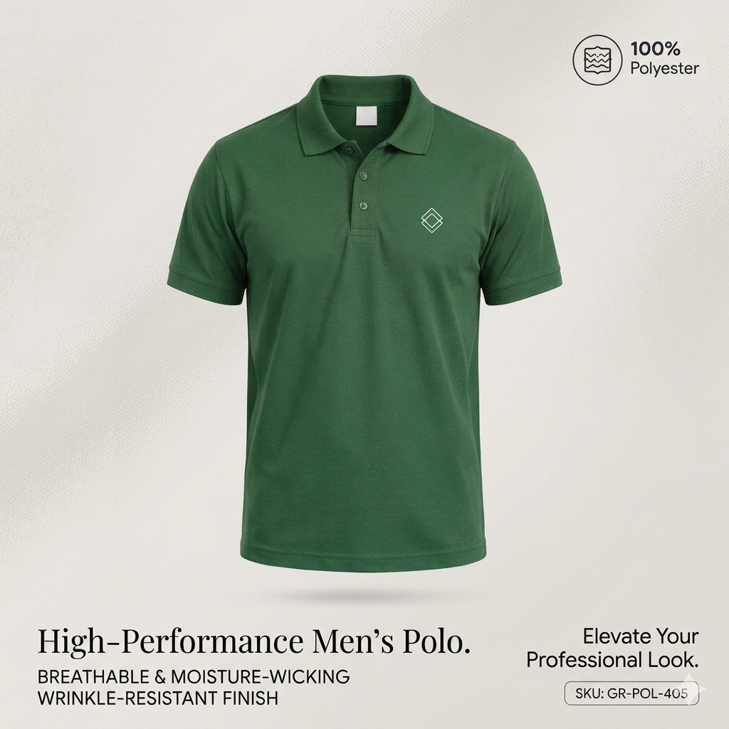 Green Polyester Half Sleeve 140 GSM Polo T shirts