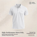 White Polyester Half Sleeve 140 GSM Polo T shirts